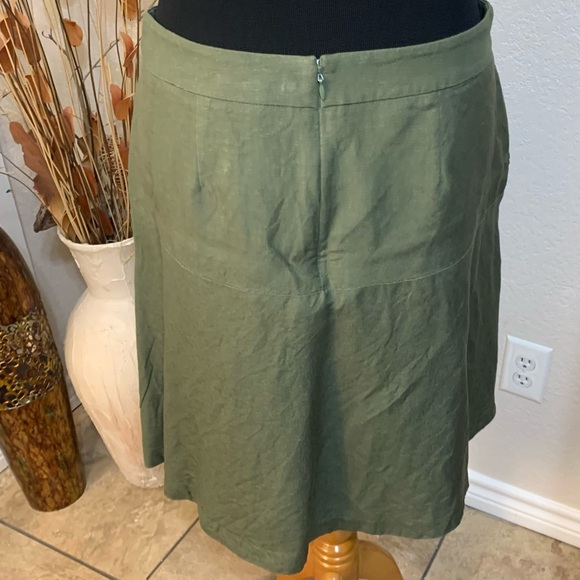 Ann Taylor skirt Linen fabric too cute ! - Picture 2 of 9